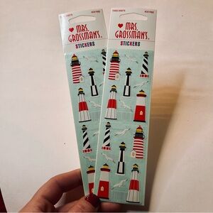 Lot of 2- Vintage 1999 Mrs. Grossman’s Lighthouse Stickers